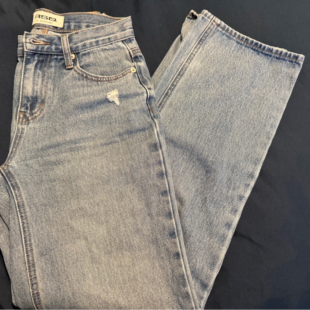 RSQ Low Rise Straight Blue Denim Jeans